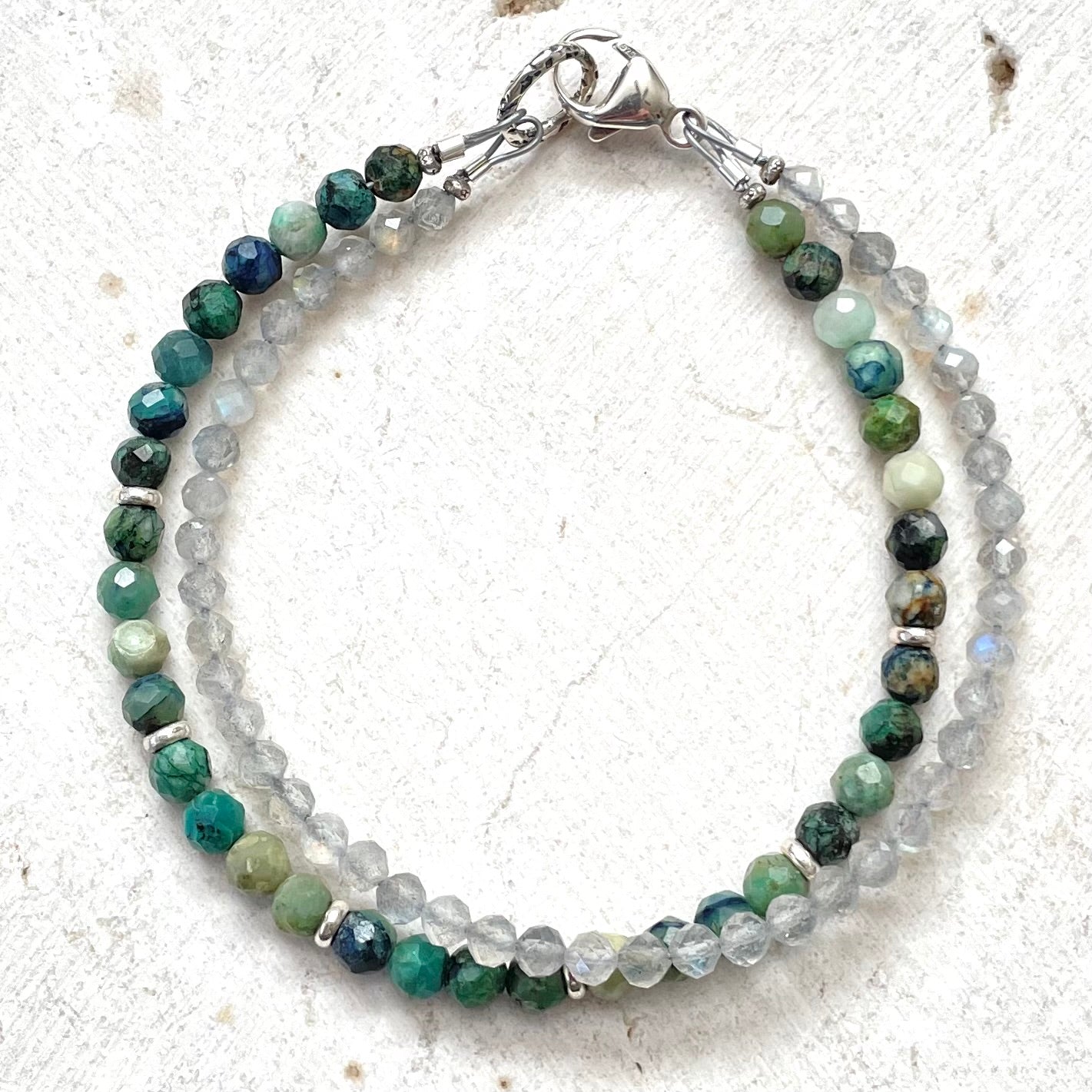 Intention Bracelet, Transformation, Azurite & Labradorite