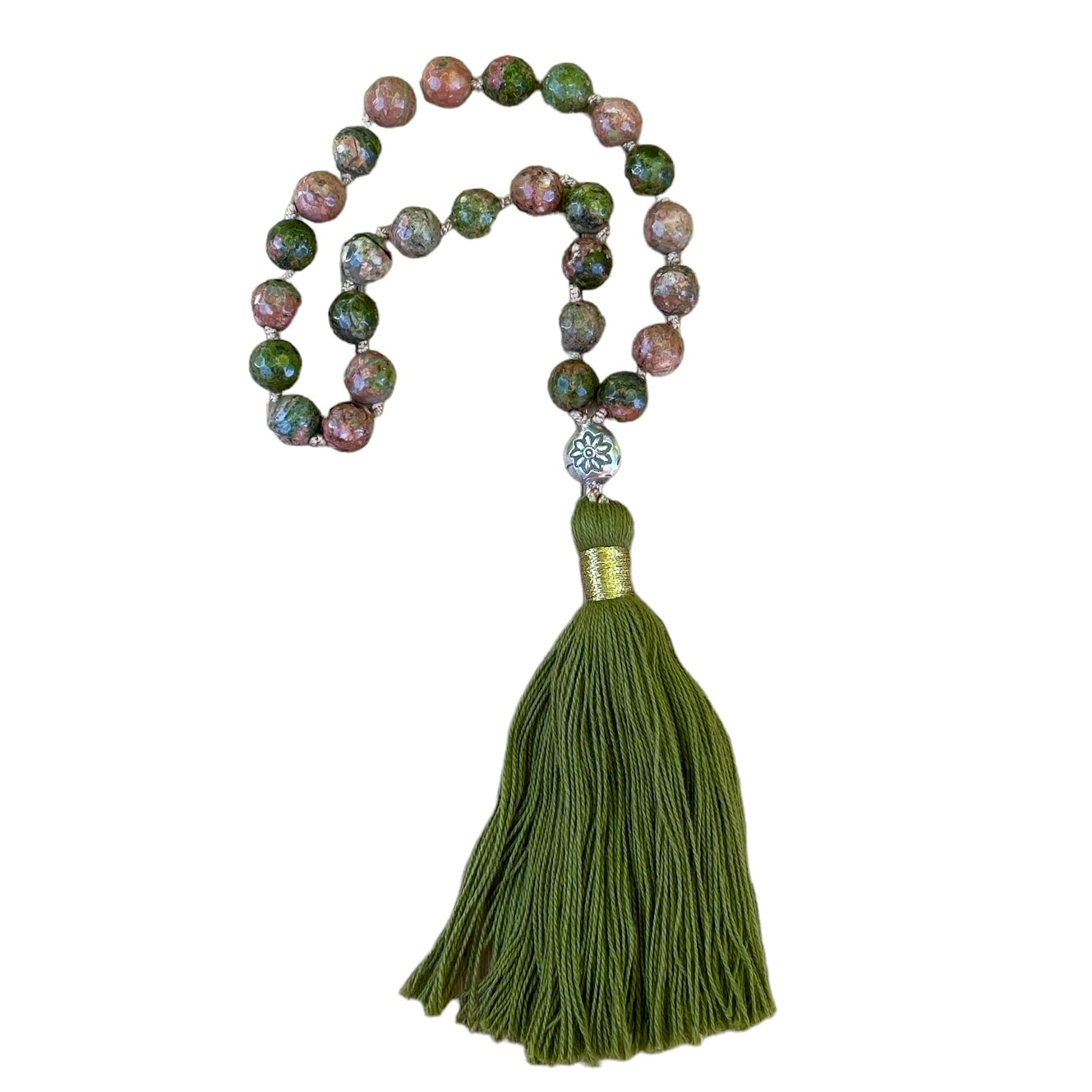 HEALING Unakite Natural Gemstone Prayer Beads, Pocket Mala
