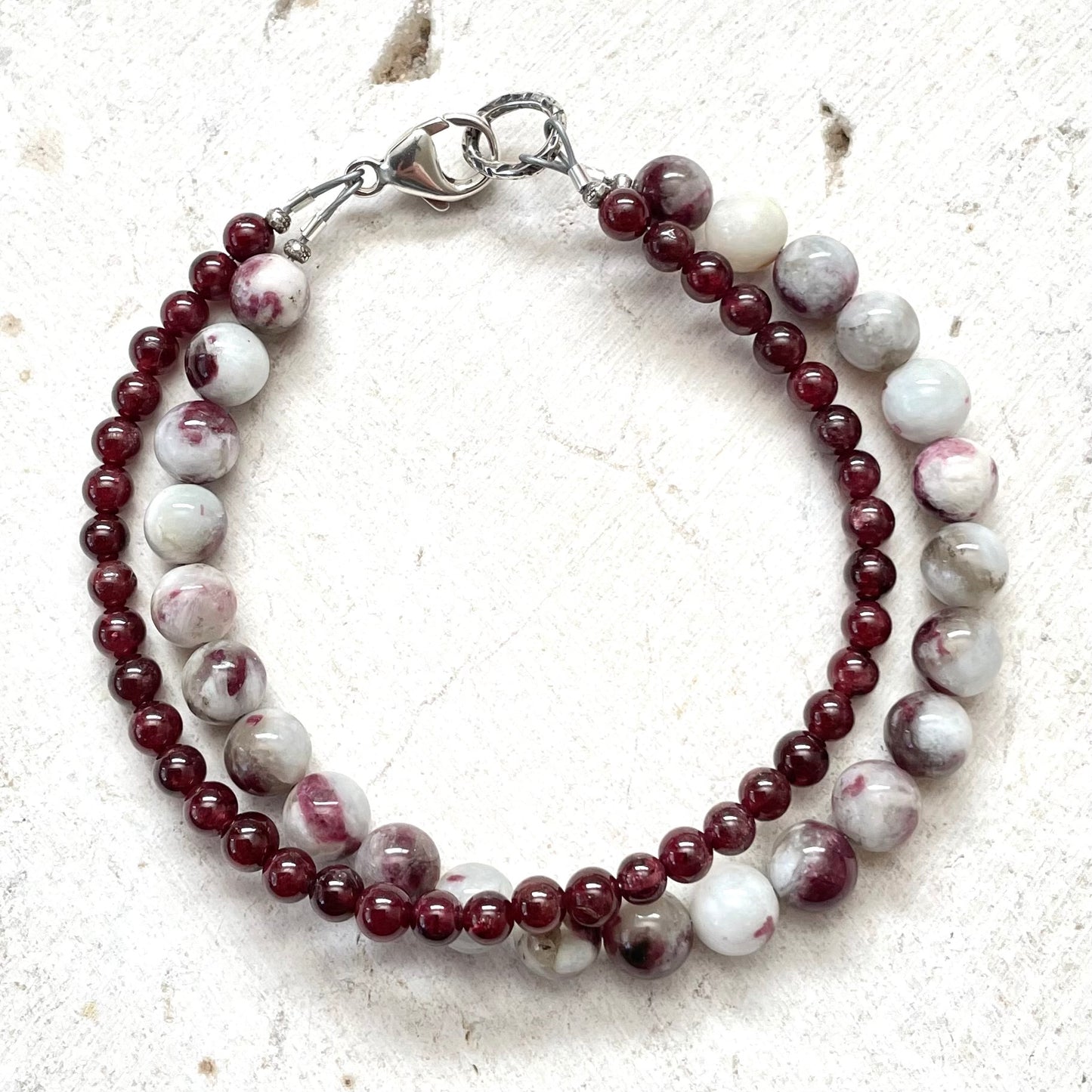 Love Intention Bracelet, Eudialyte & Red Garnet