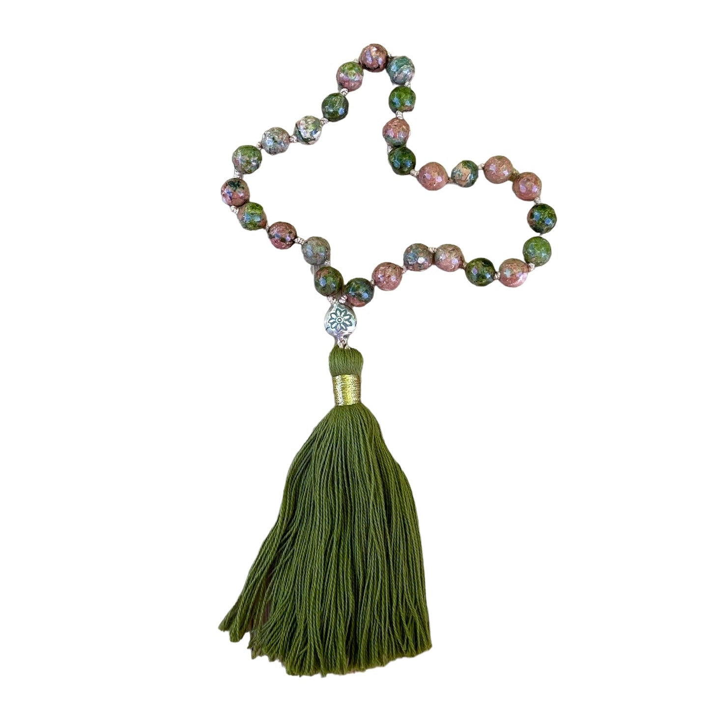 HEALING Unakite Natural Gemstone Prayer Beads, Pocket Mala