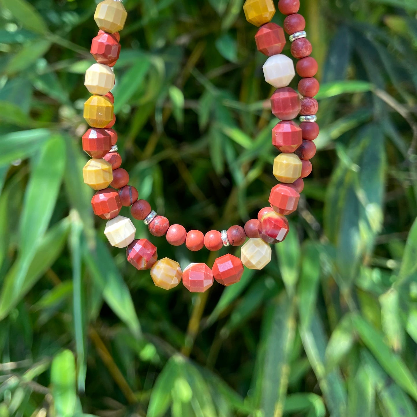 CLARITY Mookite & Red Jasper Gemstone Intention Bracelet, Wearable Energy