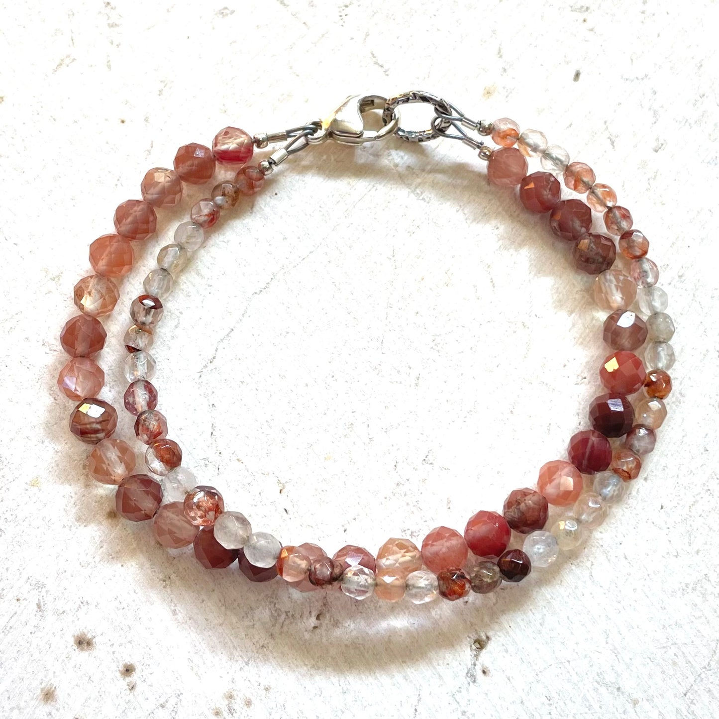 GROUNDED Intention Bracelet, Andesine & Hematoid Quartz, Jewelry for the Soul