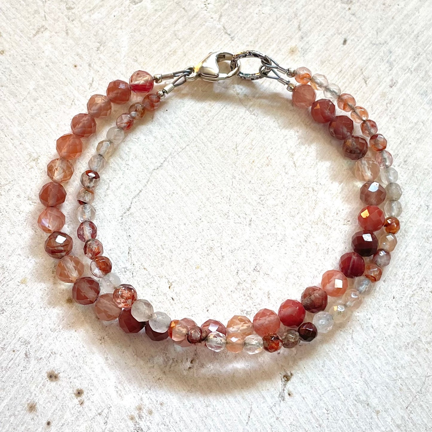 GROUNDED Intention Bracelet, Andesine & Hematoid Quartz, Jewelry for the Soul