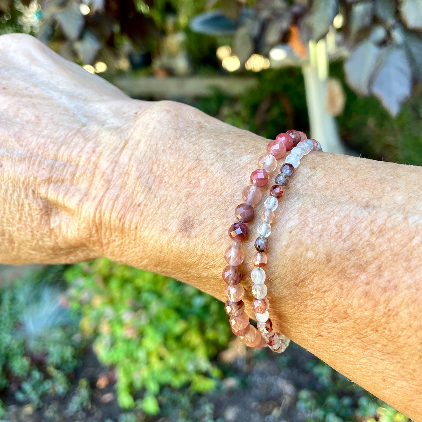 GROUNDED Intention Bracelet, Andesine & Hematoid Quartz, Jewelry for the Soul