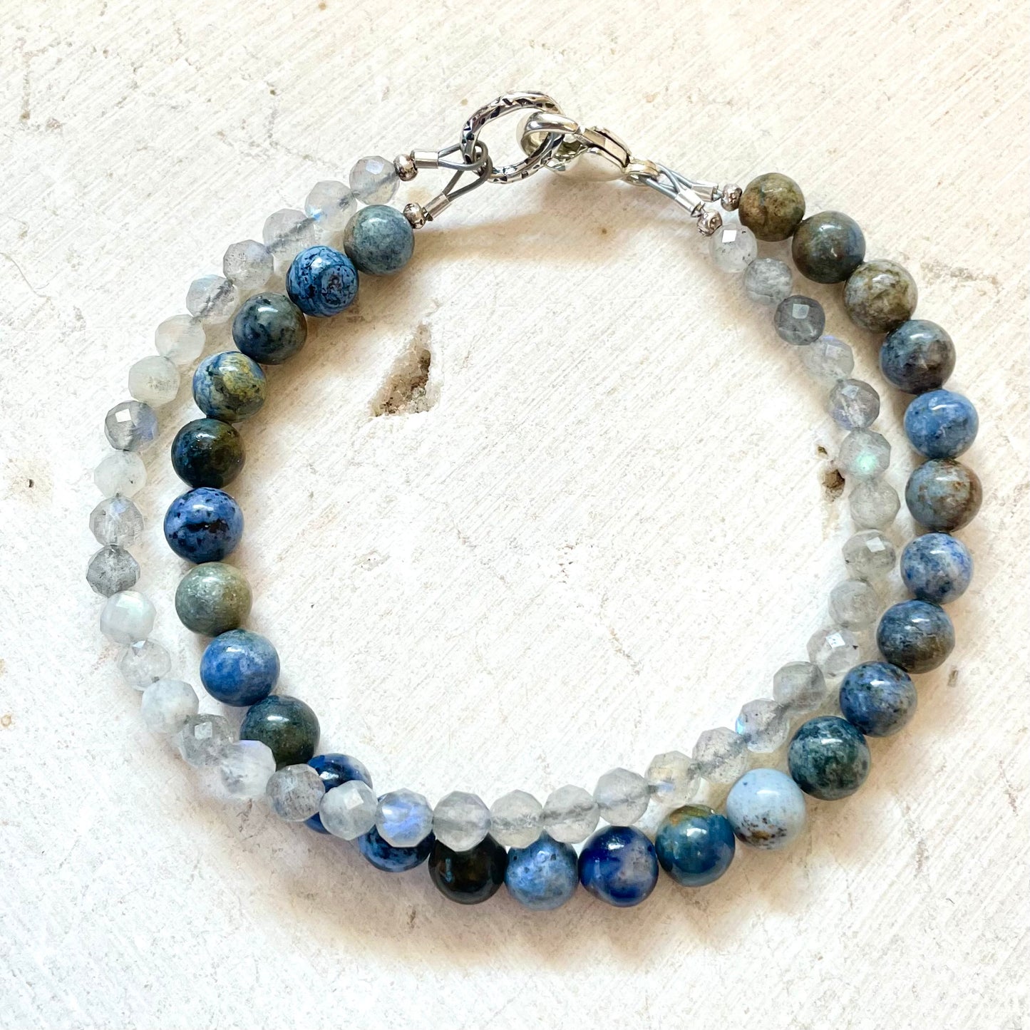 TRANSFORMATION Intention Bracelet, Sunset Dumortierite & Labradorite, Jewelry for the Soul