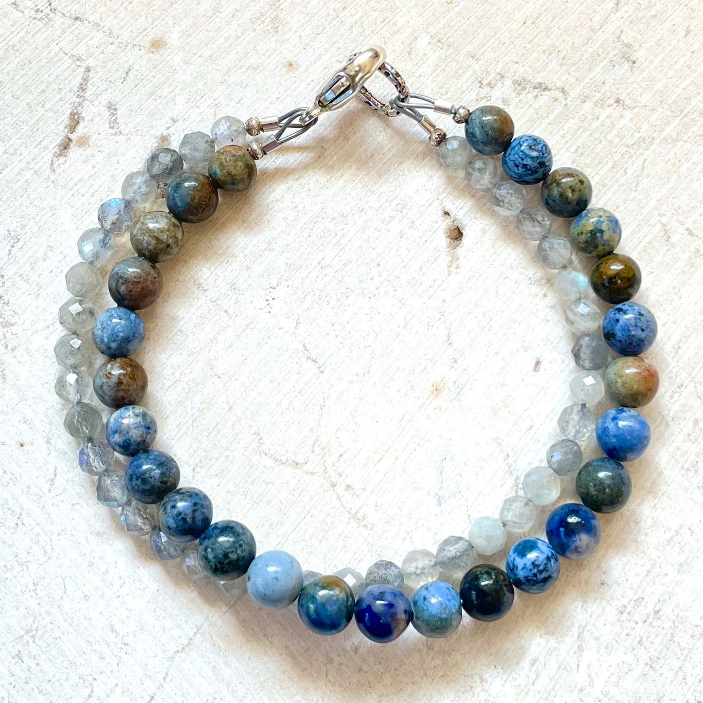 TRANSFORMATION Intention Bracelet, Sunset Dumortierite & Labradorite, Jewelry for the Soul