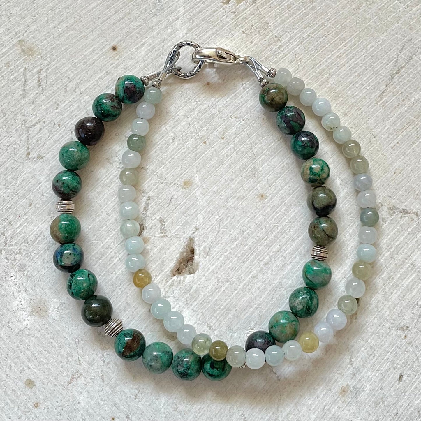 ABUNDANCE Intention Bracelet | Cuprite & Burmese Jade Natural Gemstones | Meaningful Jewelry