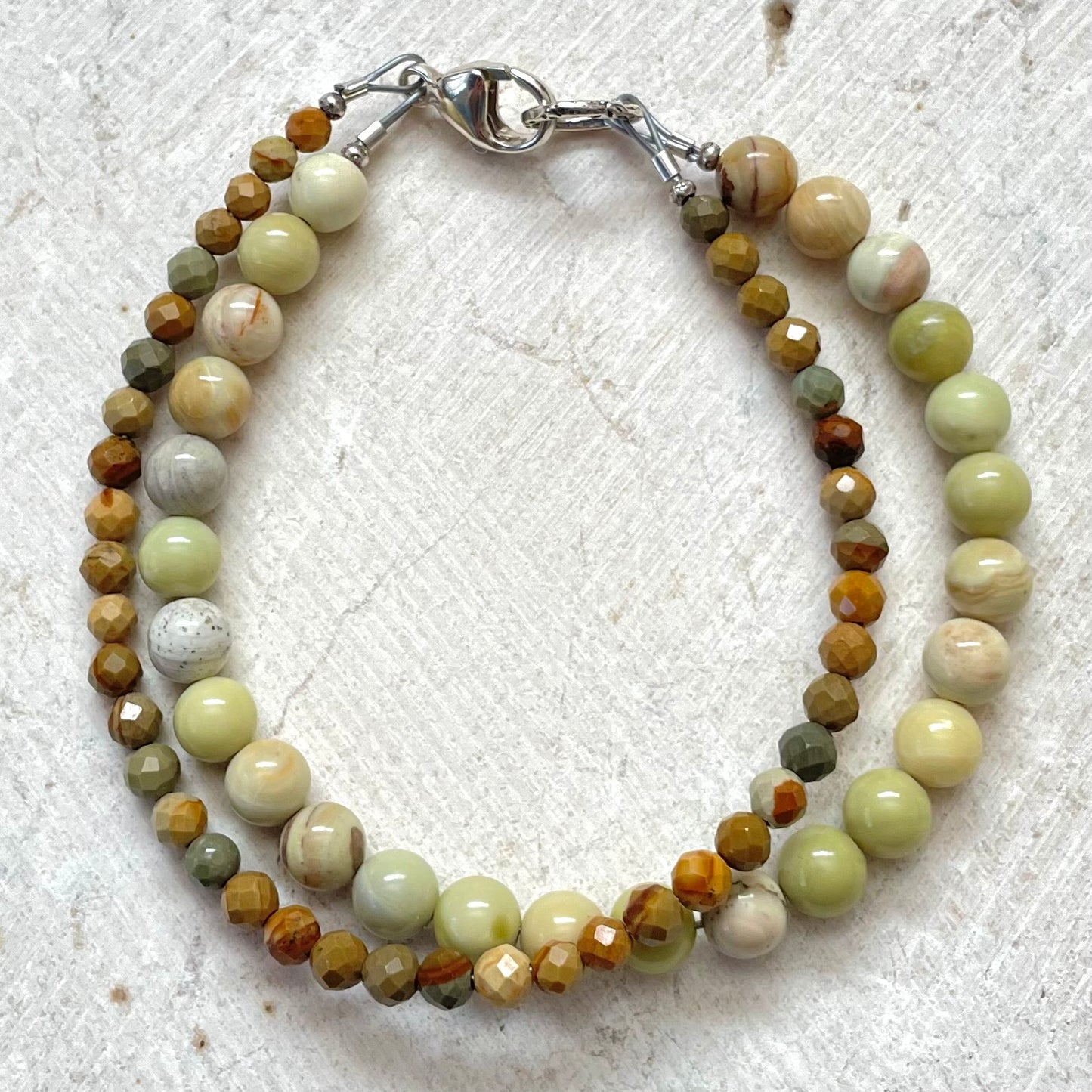 CALM Intention Bracelet | Butter Jasper & Wild Horse Picture Jasper | Meaningful Jewelry