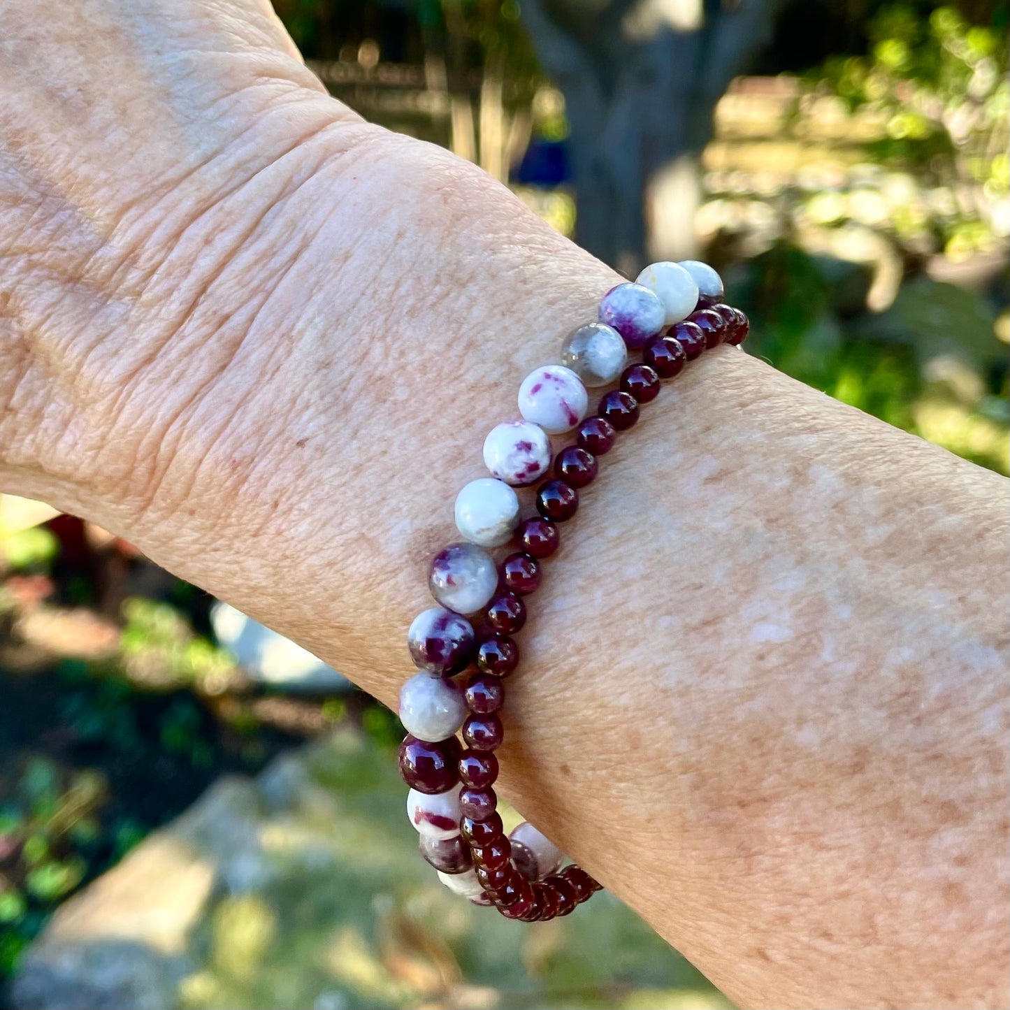 LOVE Intention Bracelet | Eudialyte & Red Garnet Natural Gemstones | Meaningful Jewelry