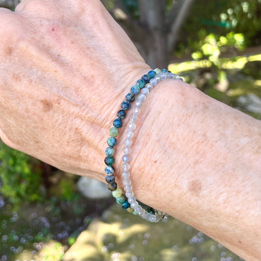 TRANSFORMATION Intention Bracelet |Azurite & Labradorite Natural Gemstones | Meaningful Jewelry