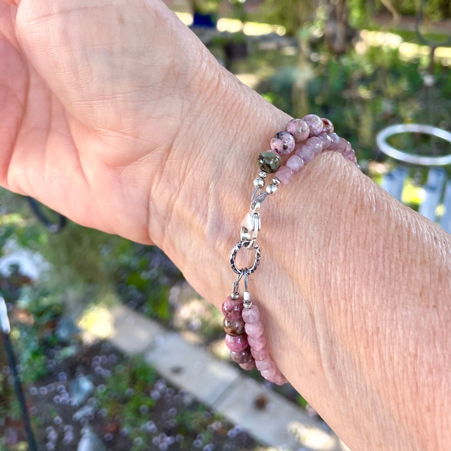 SELF-LOVE Intention Bracelet | Fire Horse Collection | Cobaltoan Calcite & Rose Quartz Natural Gestones