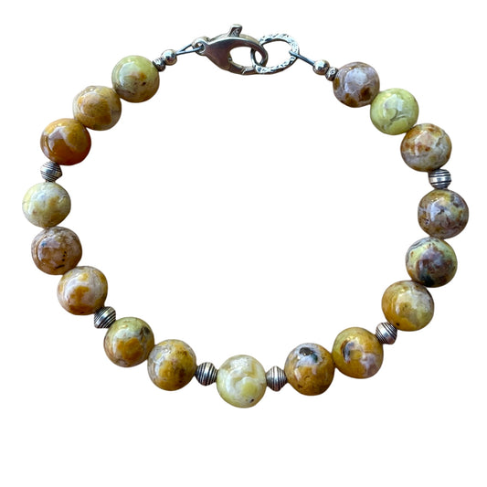 VITALITY Yellow Opal Gemstone Intention Bracelet, Wearable Energy