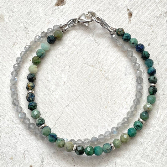 Transformation Intention Bracelet, Azurite & Labradorite