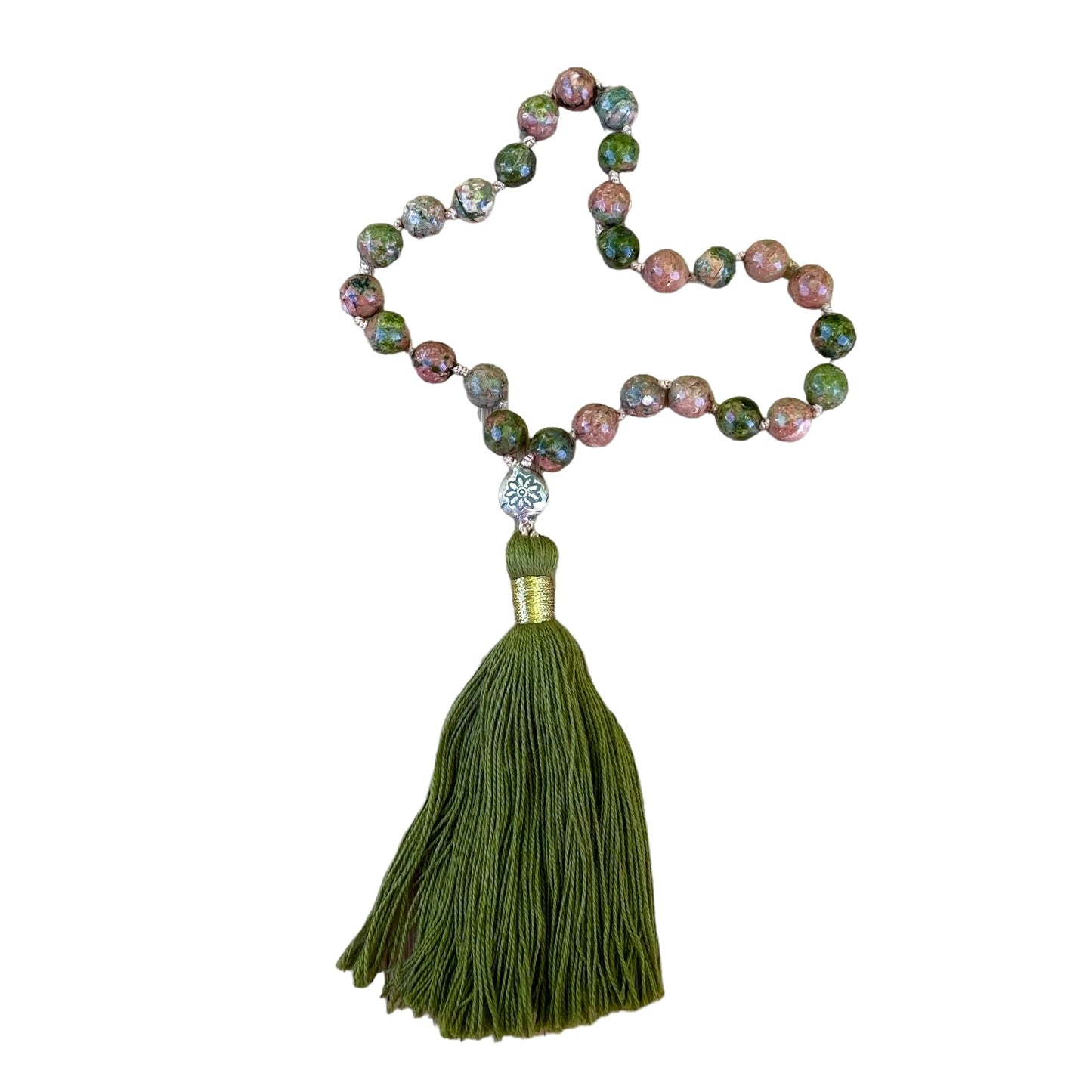 HEALING Unakite Natural Gemstone Prayer Beads Pocket Mala